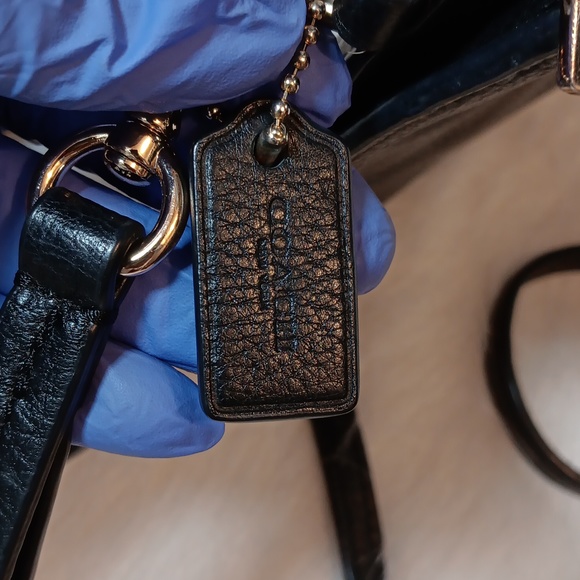 Coach Pebble Black Leather Double Zip Crossbody - Picture 3 of 9